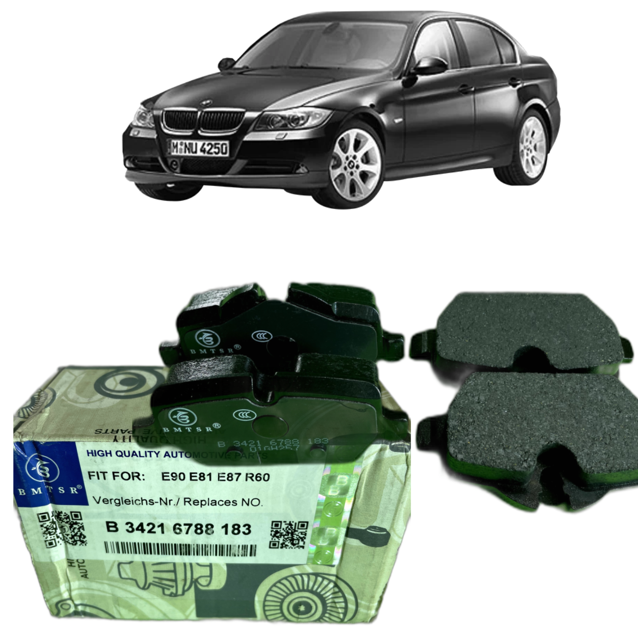 Pastilha De Freio Traseiro Kit Bmw Serie 1 E Serie 3