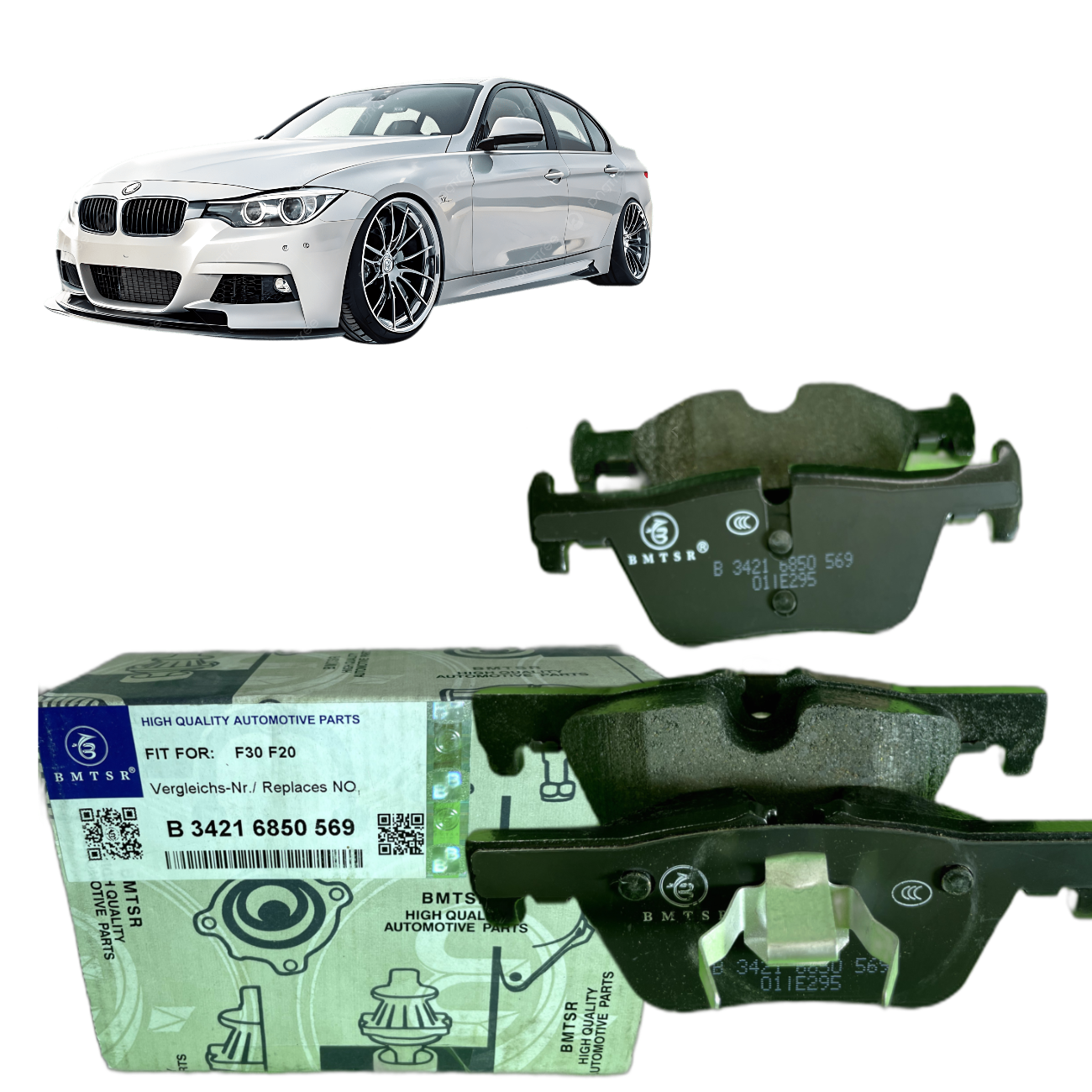 Jogo Pastilha Traseiro Bmw 320i F30 2013 A 2018 34216850569